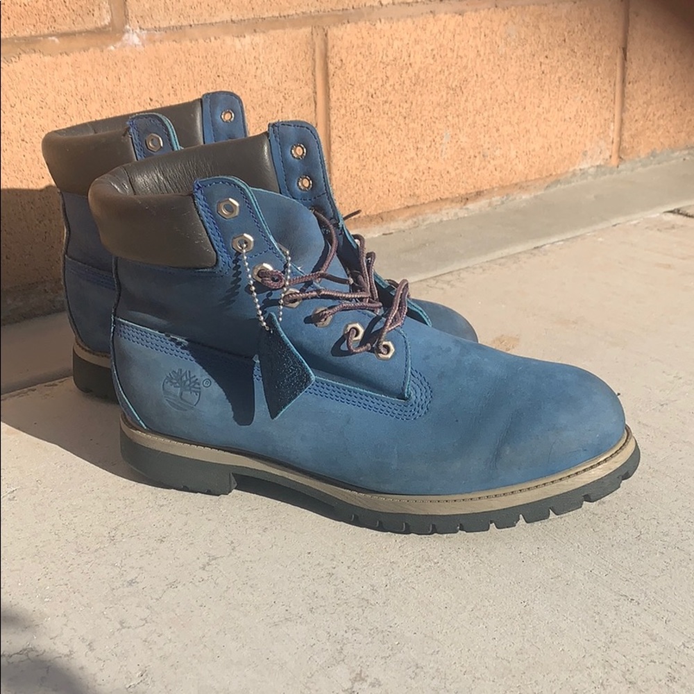 Used pair of bike suede timberlands